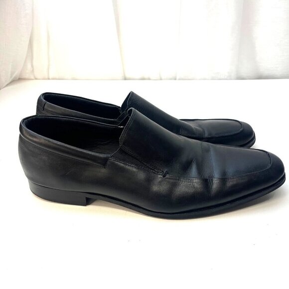 Gordon Rush Cole Leather Loafers Slip On Men's Size 12 Black Color Career - Picture 2 of 11